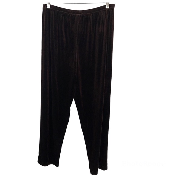 Coldwater Creek Pants - Coldwater Creek Elastic Waist Velvet Brown Size PXL Pants
